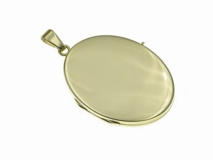 Gold Medaillon - schlichte Eleganz - 35,5 mm - Gold 585 - poliert - ma